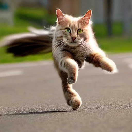 photo of hyperspeed flying through space cat running Stable Diffusion