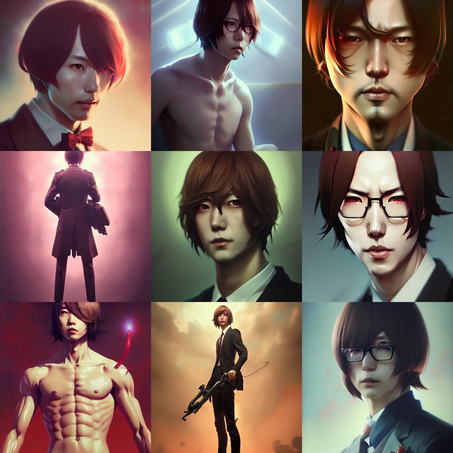 goro akechi, by tom bagshaw and ilya kuvshinov, rtx Stable Diffusion