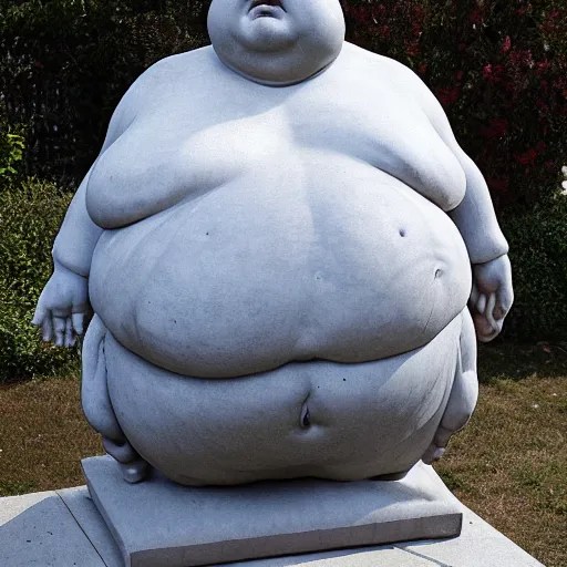 fat Greek statue, realistic | Stable Diffusion