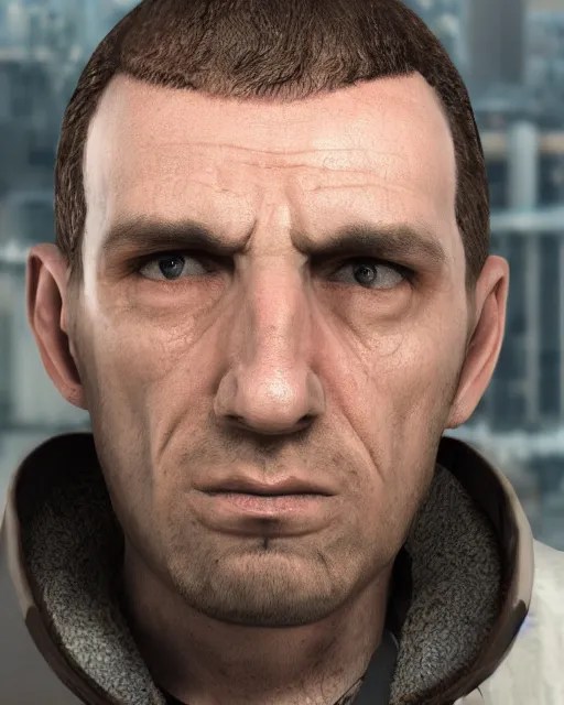 portrait photo still of real life niko bellic from gta Stable Diffusion