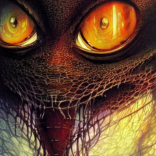 a simple centered portrait of a predatory alien Stable Diffusion