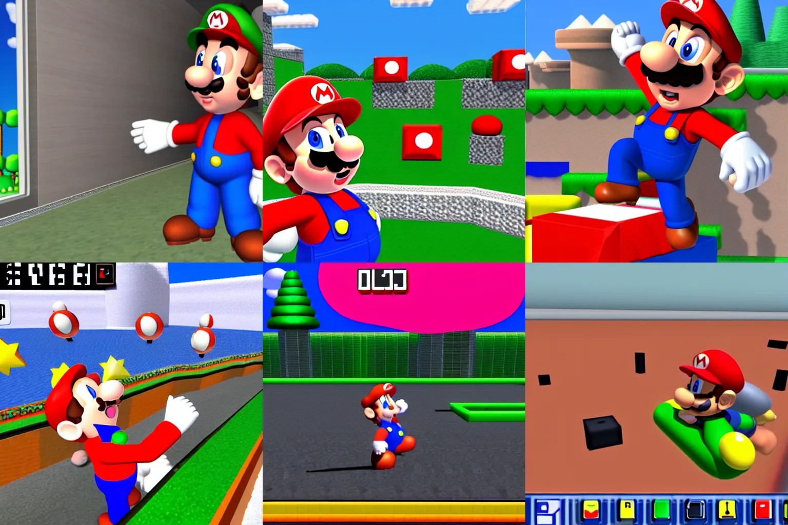 Screenshot of Mark Zuckerberg in Super Mario 64 Stable Diffusion