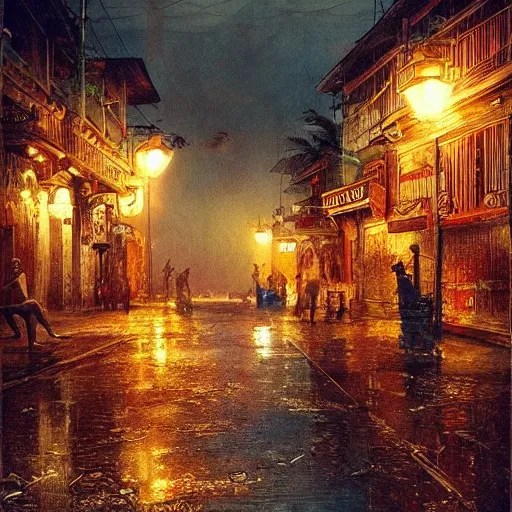 kingston jamaica 1 9 2 5, atmospheric lighting, Stable Diffusion