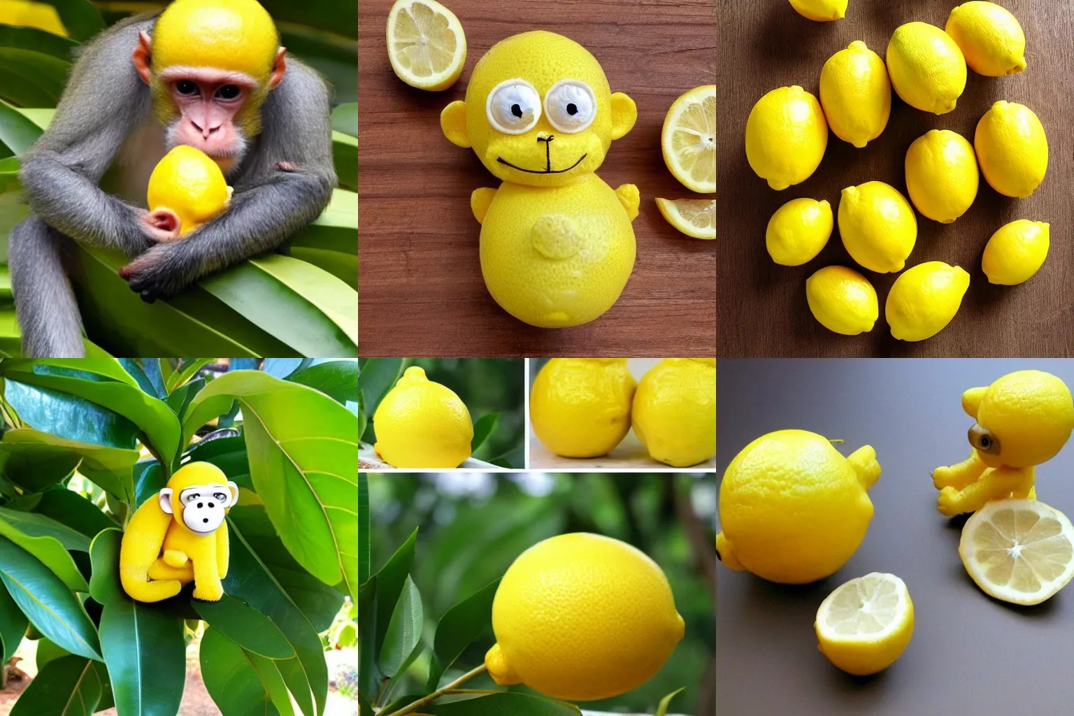 lemon monkey, monkey made out of lemon, monkey having Stable Diffusion OpenArt