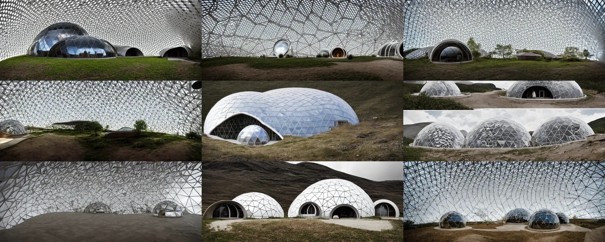 dome underground earthship house, by kristoffer Stable Diffusion