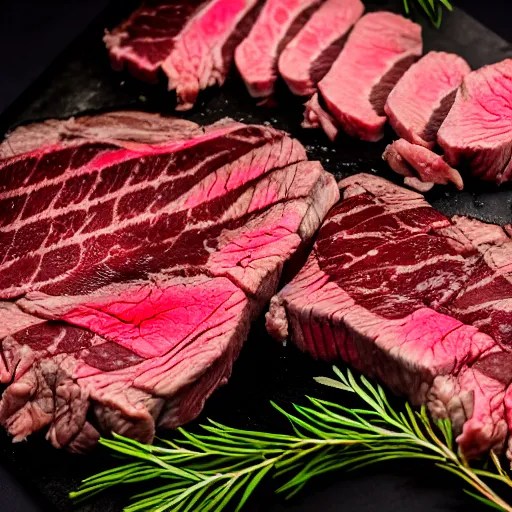 pants created from meat, steak pants, high definition, Stable