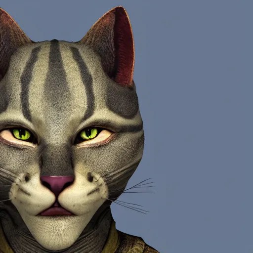 photograph of an extremely beautiful Khajiit, high Stable Diffusion