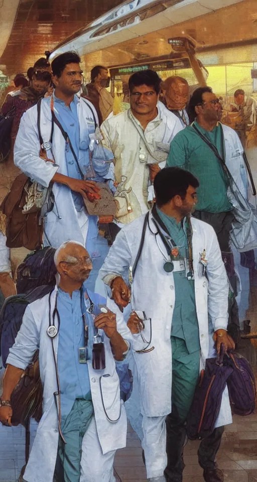close up of three Indian doctors in scrubs Stable Diffusion OpenArt