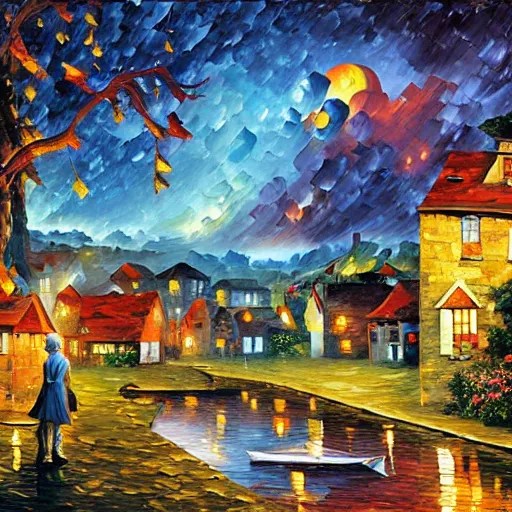 village by james christensen, rob gonsalves, paul Stable Diffusion