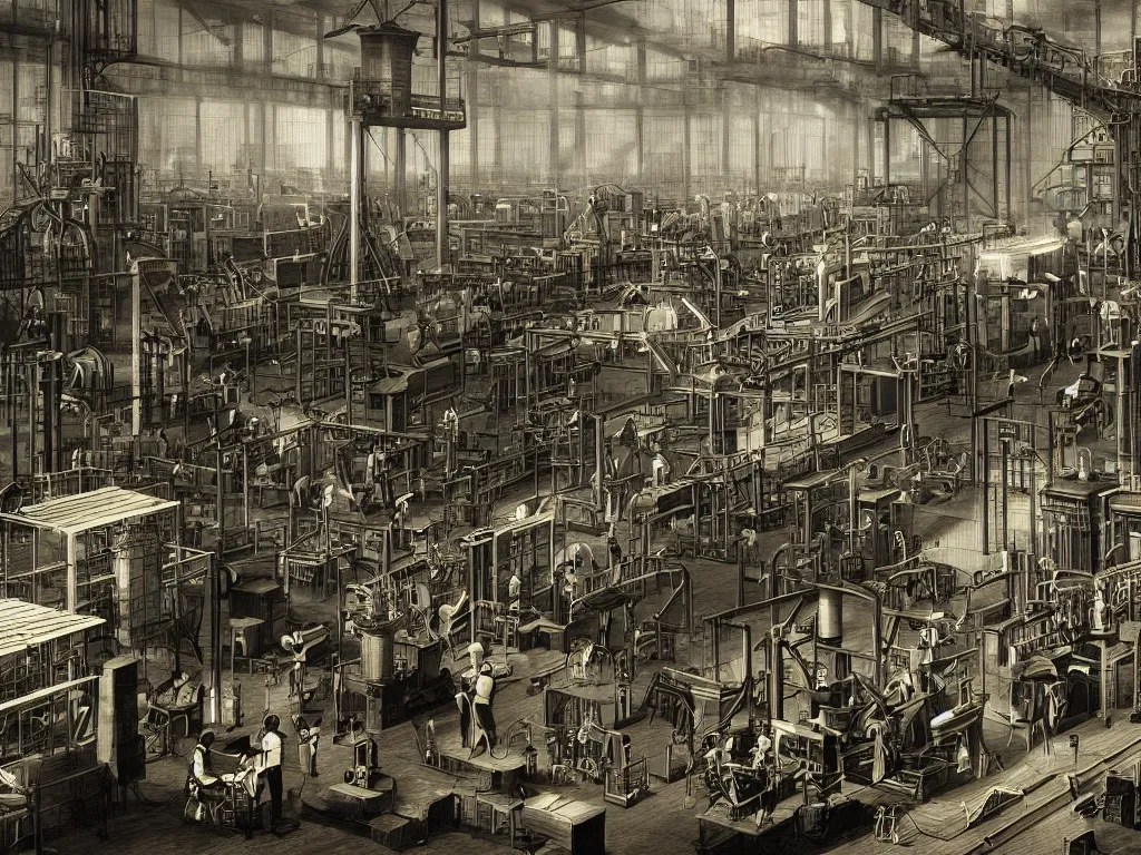 industrial revolution, factory Stable Diffusion