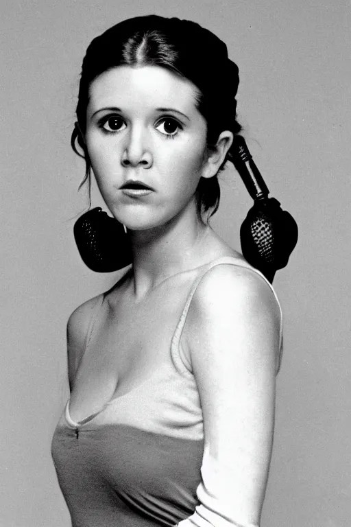 Young Carrie Fisher, up close | Stable Diffusion