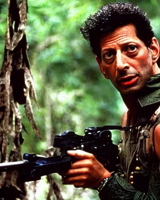 Jeff Goldblum as Jeff Goldblum as Major Dutch in Stable Diffusion