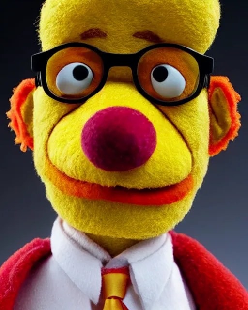 gus fring as a muppet. highly detailed felt. hyper Stable Diffusion