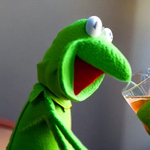 kermit the frog drinking vodka Stable Diffusion OpenArt