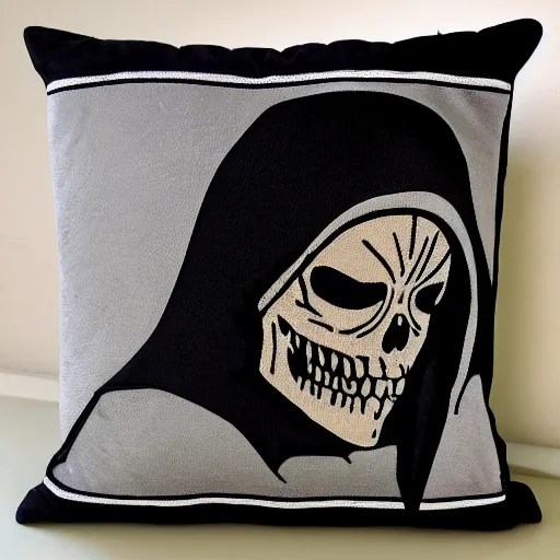 cushion with grim reaper stitching Stable Diffusion OpenArt