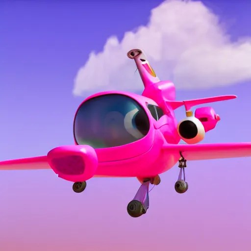 pilot cocker spaniel, pink airplane, pink pilot Stable Diffusion