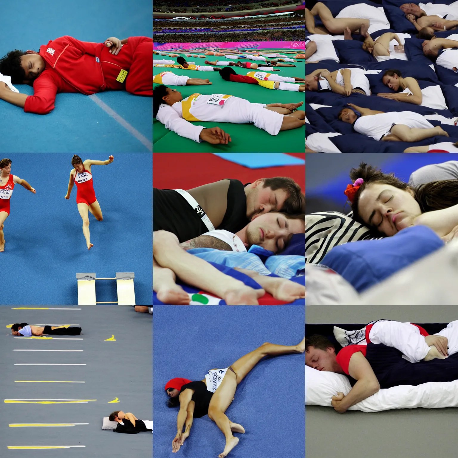 competitive sleeping at the olympic games, associated Stable Diffusion OpenArt