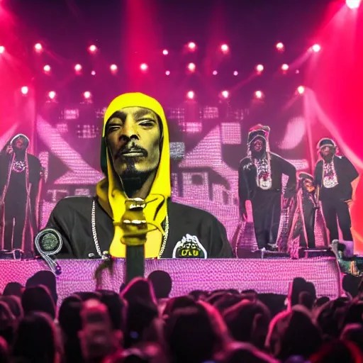 stage full of Snoop Doggs, highly detailed, high Stable Diffusion