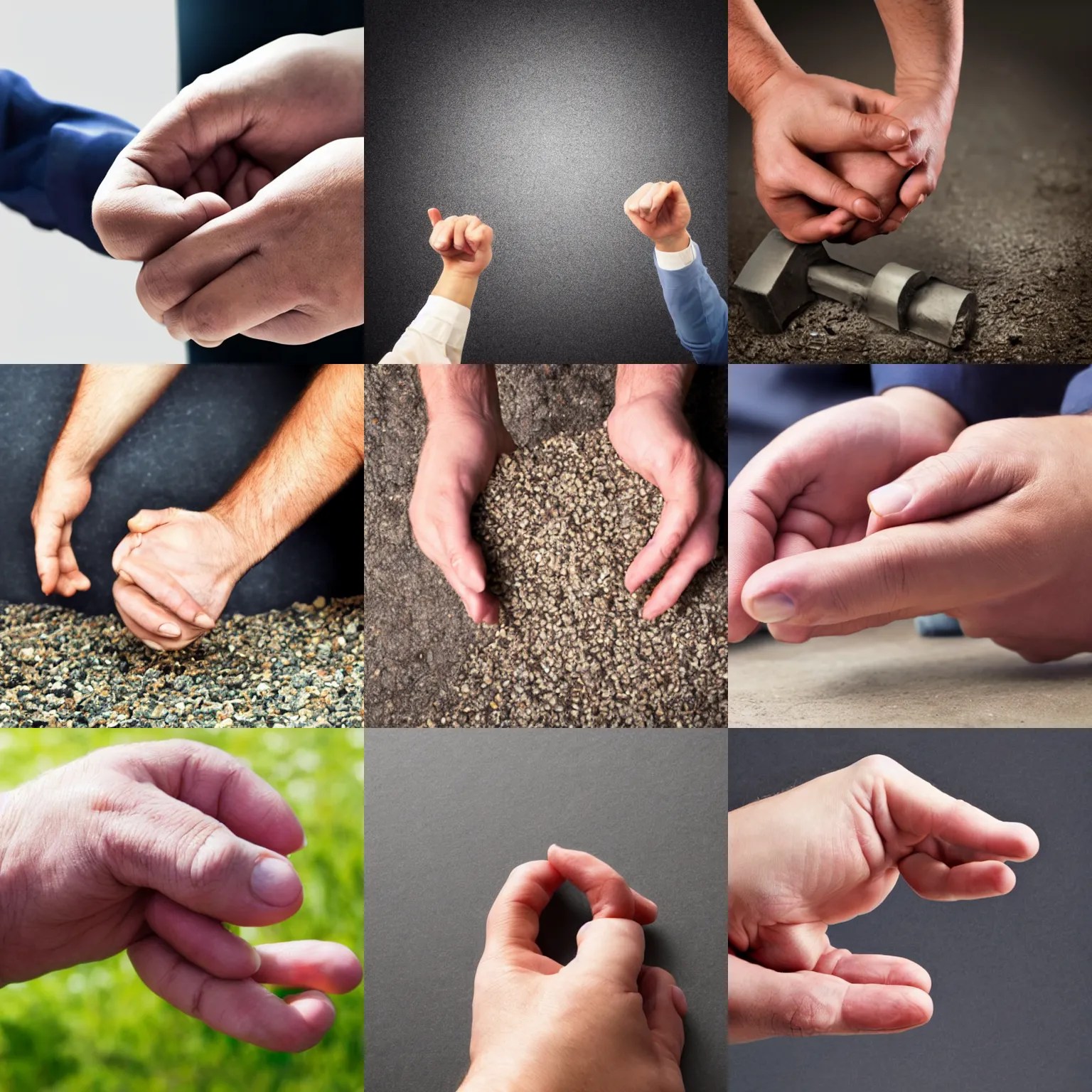 stock photo, large hand crushing tiny man Stable Diffusion OpenArt