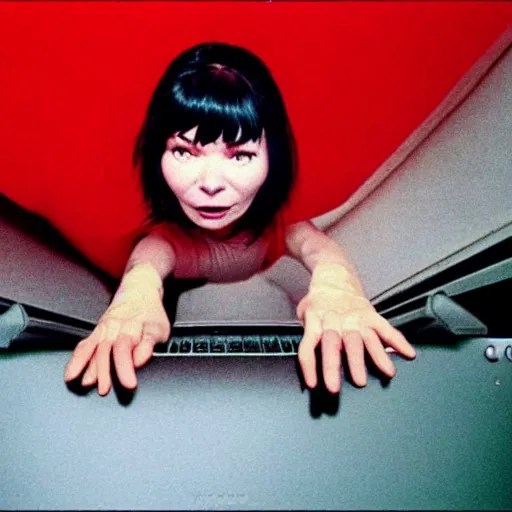 Bjork)))) !!!!!!!!!!climbing out of a Stable Diffusion OpenArt
