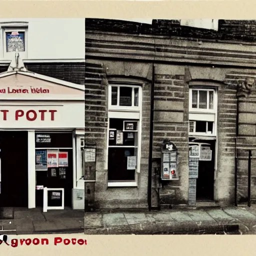 photograph of North Allerton post office as a portal Stable Diffusion