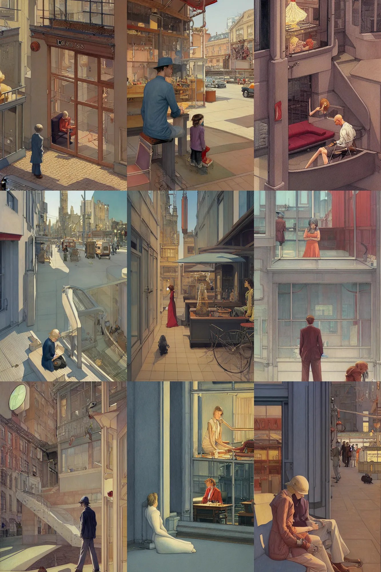 the ego separates, by Moebius, by Mattias Adolfsson, Stable Diffusion