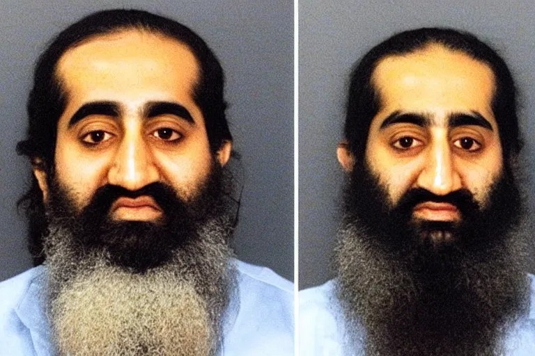 mugshot of osama bin laden Stable Diffusion