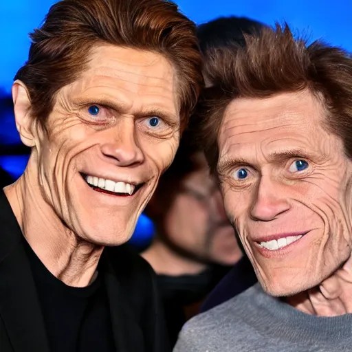 Willem Dafoe and Jerma taking a selfie together Stable Diffusion