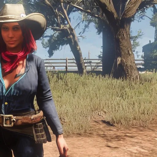 Alloy from Horizon in Red Dead Redemption 2 Stable Diffusion