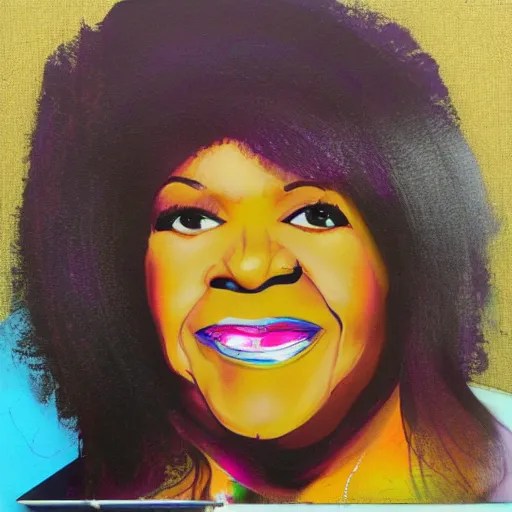 a mixed media painting of Gloria gaynor Stable Diffusion OpenArt
