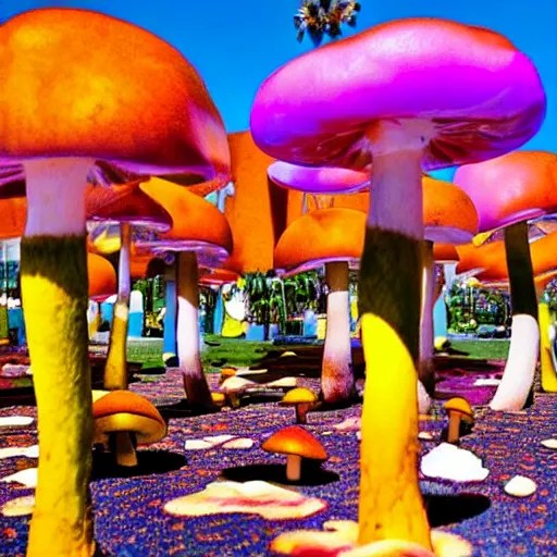 tripping on Psychedelic Mushrooms in Las Vegas Stable Diffusion OpenArt