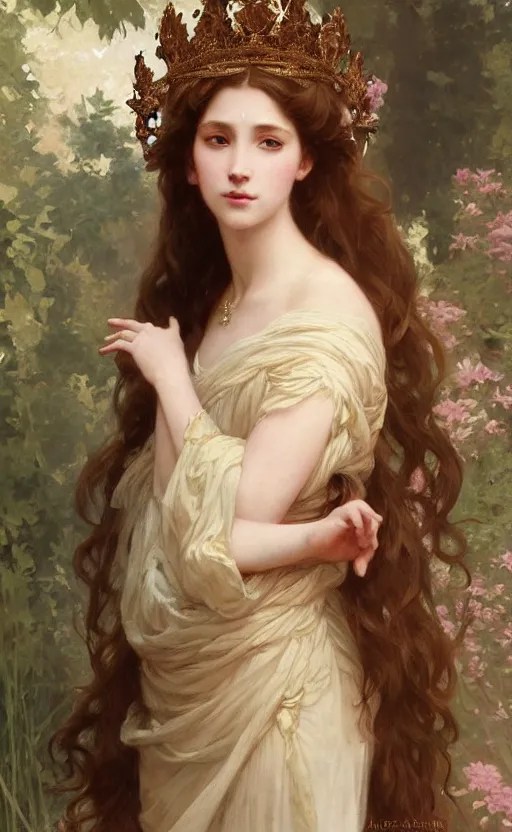 a beautiful painting of a crowned princess in a Stable Diffusion