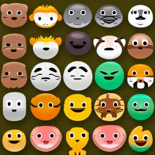 funny jungle animals emoji collection Stable Diffusion OpenArt