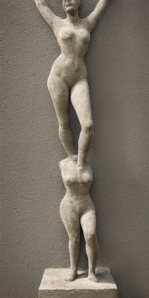 detailed photo of old concrete patina statue of most Stable Diffusion