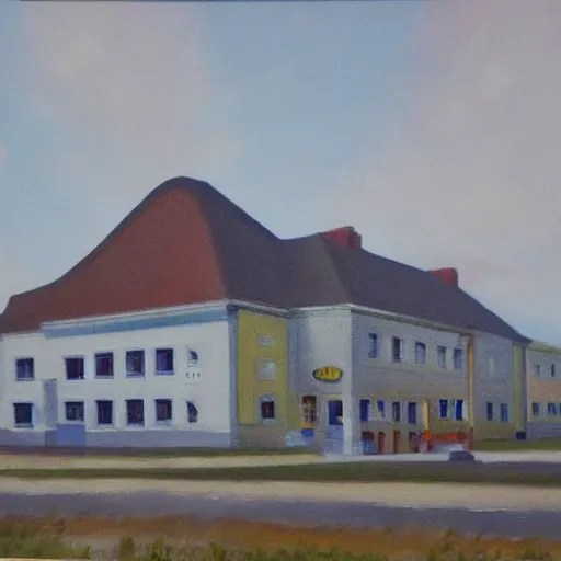 beautiful oil painting of galva elementary school by Stable Diffusion