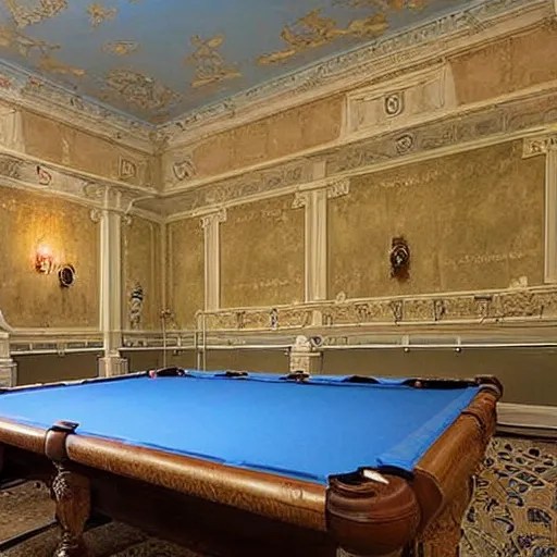 The poolrooms, a level of the backrooms that has a Stable Diffusion