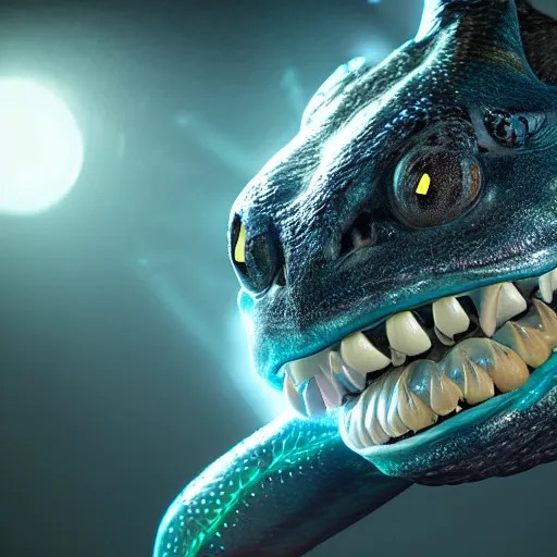 realistic photography of bioluminescent toothless, Stable Diffusion OpenArt