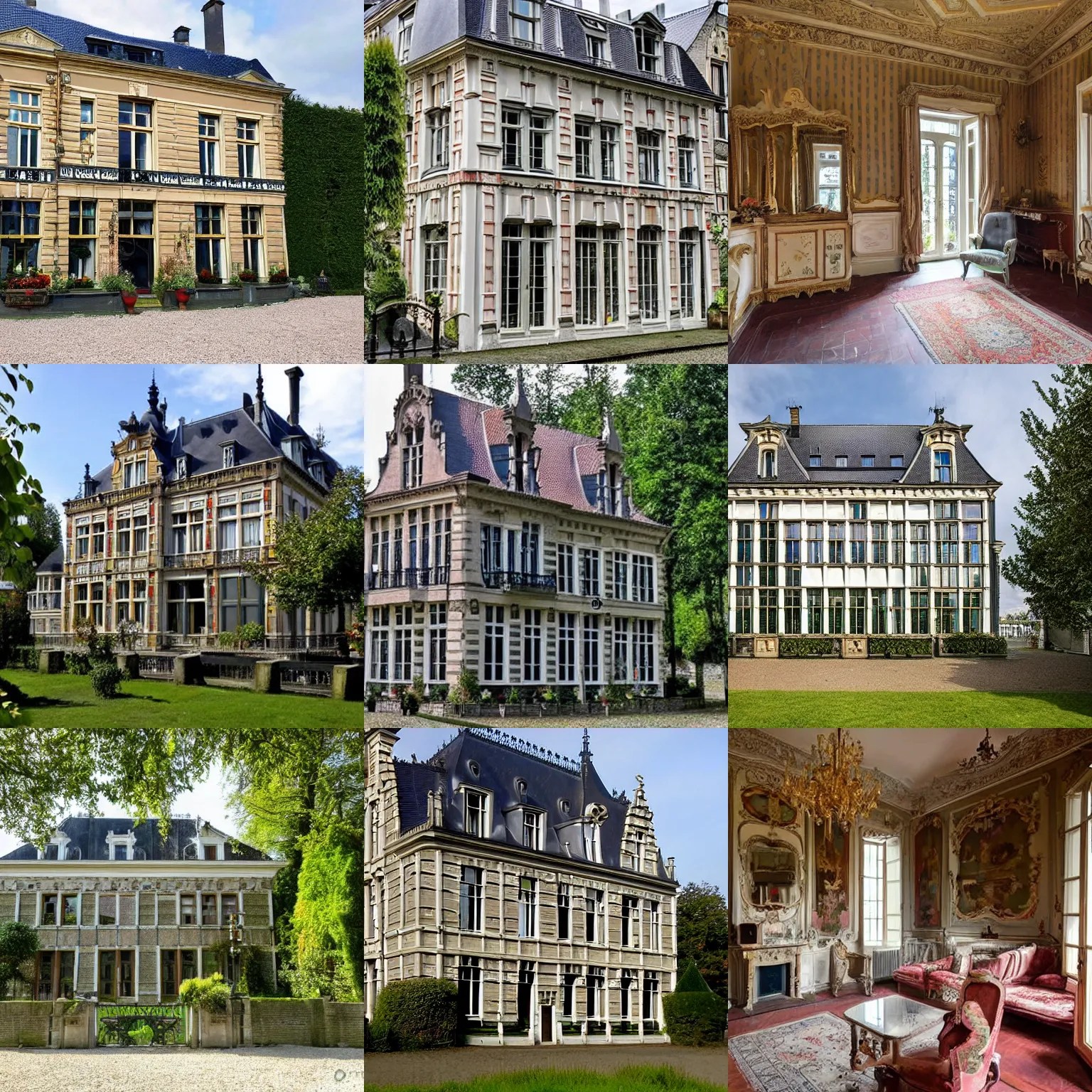 belle epoque house in belgium Stable Diffusion