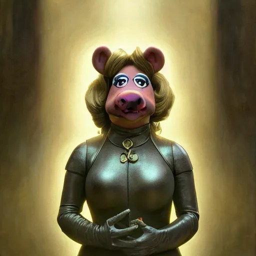 Epic Masterpiece action shot of Miss Piggy as Trinity Stable