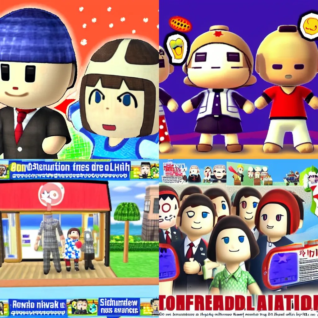 “tomodachi life revolution news, award winning” Stable Diffusion