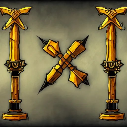 yellow broad hammer, giant hammer, war hammer, battle Stable
