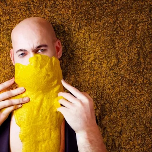 a man covered in mustard Stable Diffusion OpenArt