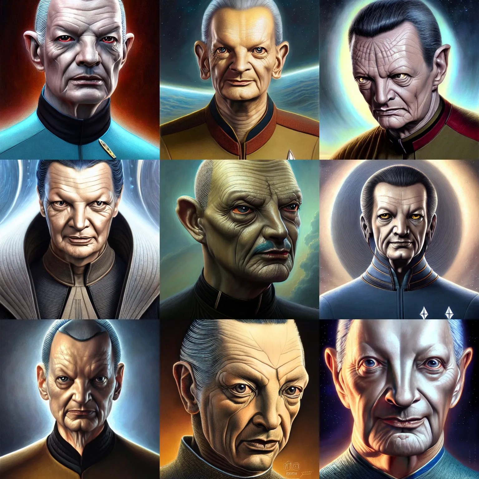 elim garak from star trek portrait, unreal engine Stable Diffusion