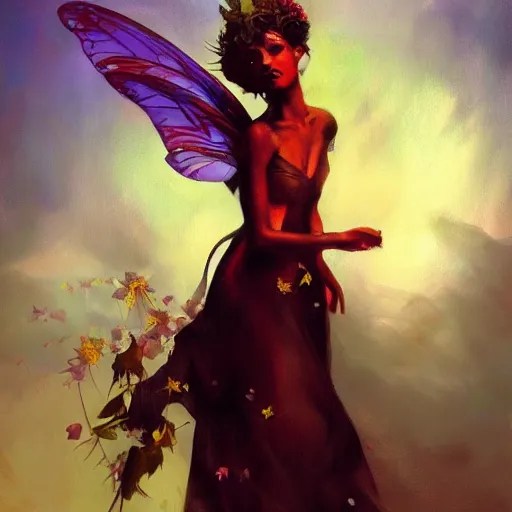 Queen of the fae. Fairy people. A fairy Queen. By Phil Stable
