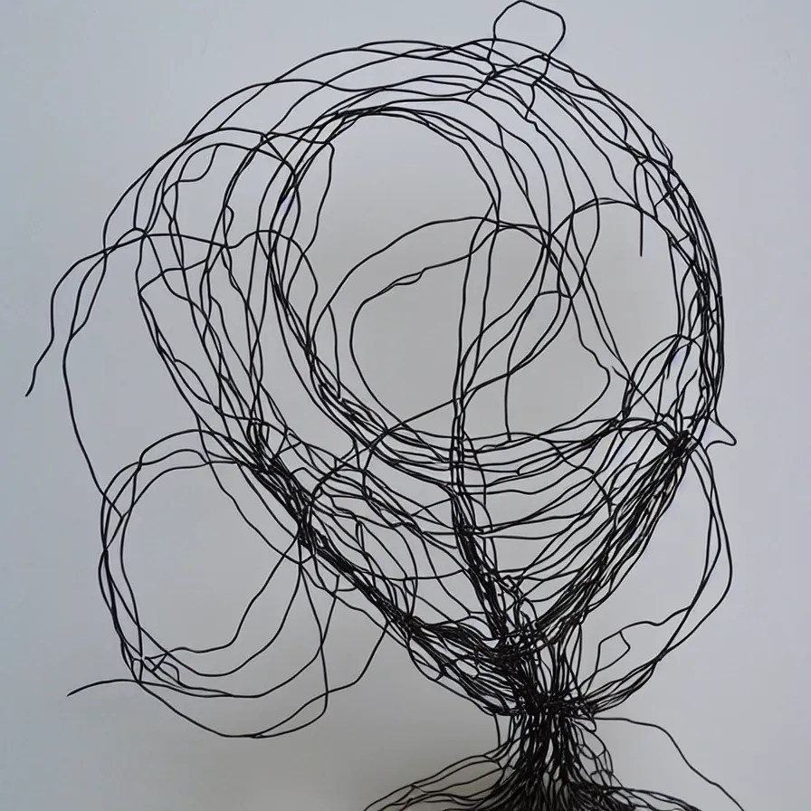 elegant wire art sculpture Stable Diffusion