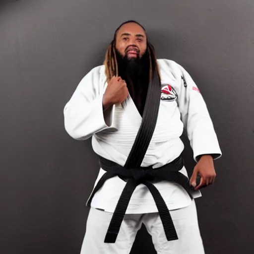 overweight black jiu jitsu practitioner with Stable Diffusion OpenArt