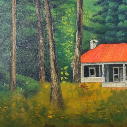 detailed oil painting, house in forest Stable Diffusion OpenArt