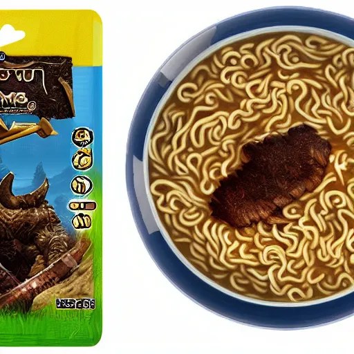 ramen noodles as an item from the video game skyrim Stable Diffusion