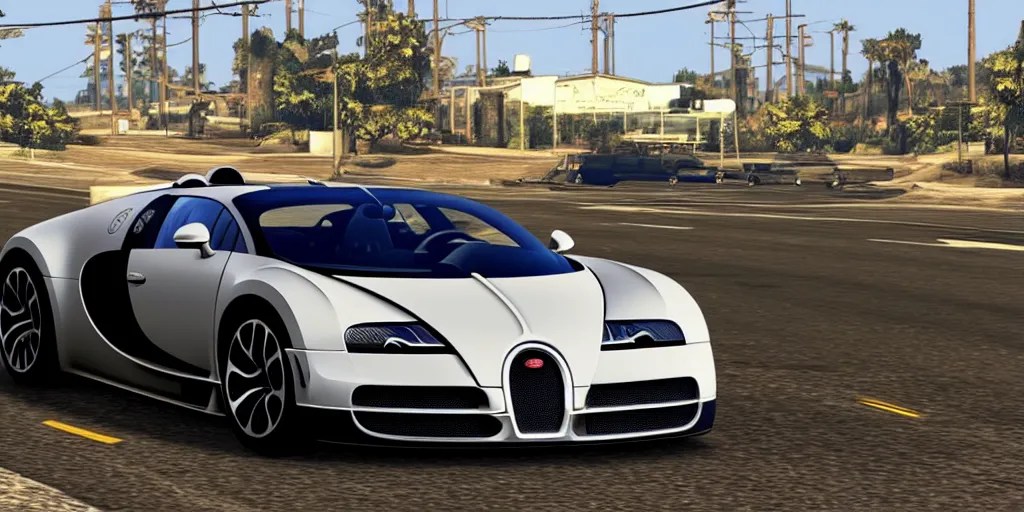 “Bugatti Veyron in GTA V” Stable Diffusion