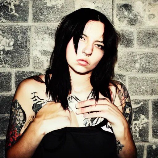 Deftones girl, portrait, fashion photography Stable Diffusion OpenArt